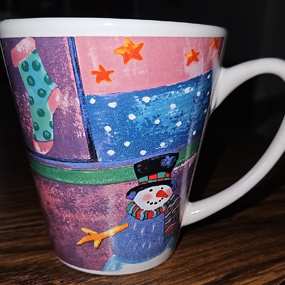 TEST RITE INTERNATIONAL 90s Festive Snowman & Santa Ceramic Mug-12 ounces - Picture 4 of 7